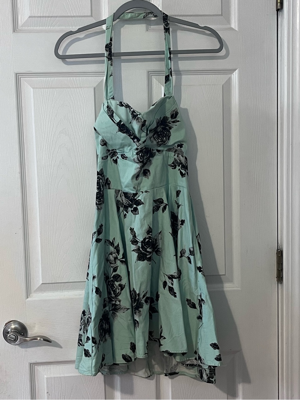 ModCloth Mint Green Floral Fit & Flare Dress